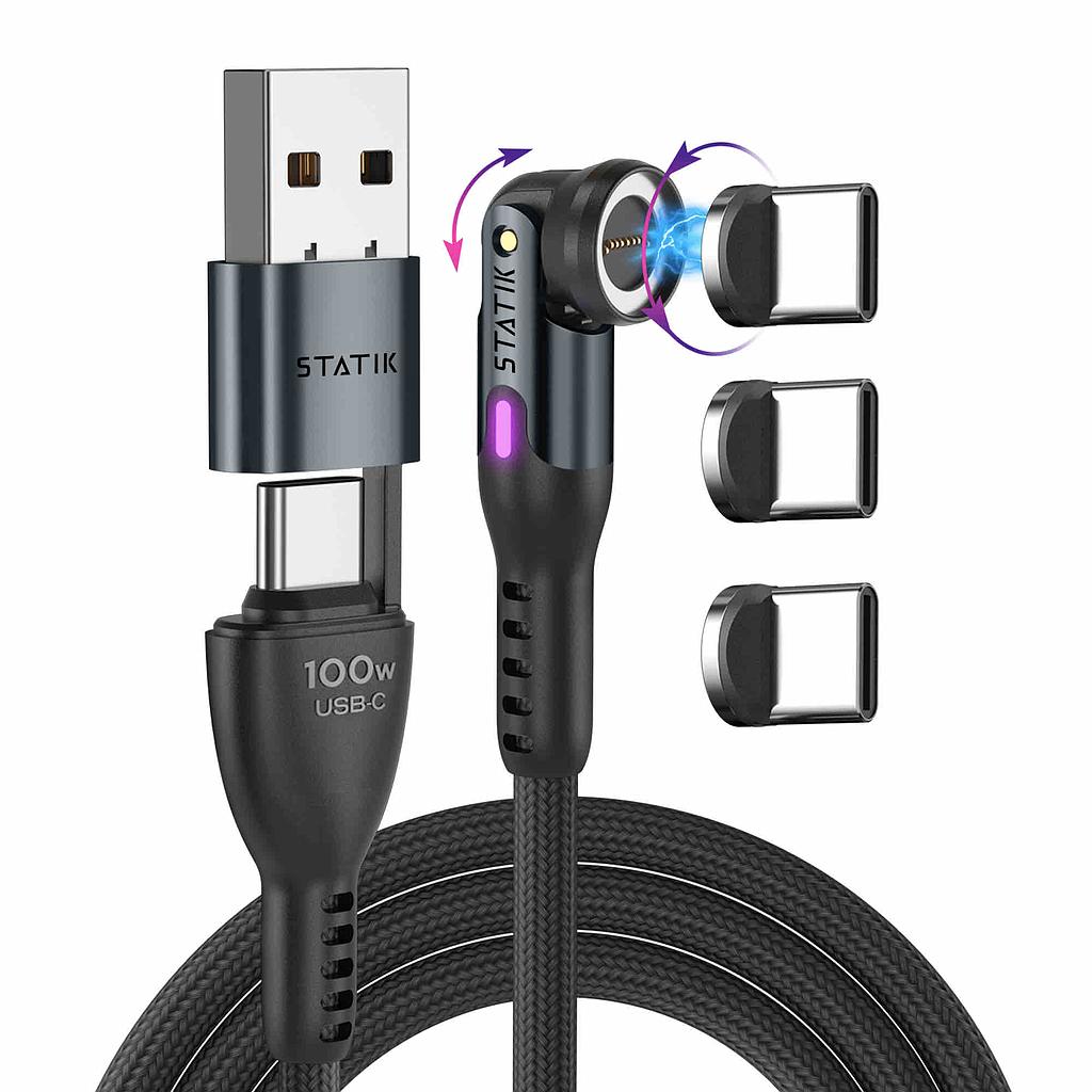 [PUP-0521-6FT] Statik 360 Pro 2.0 Magnetic Tip USB-C Cable 1.8m
