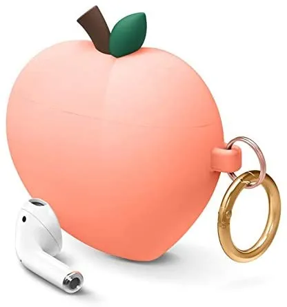 [EAP-PEACH-RD] Elago AirPods 1&2 Peach Hang Case (Red)
