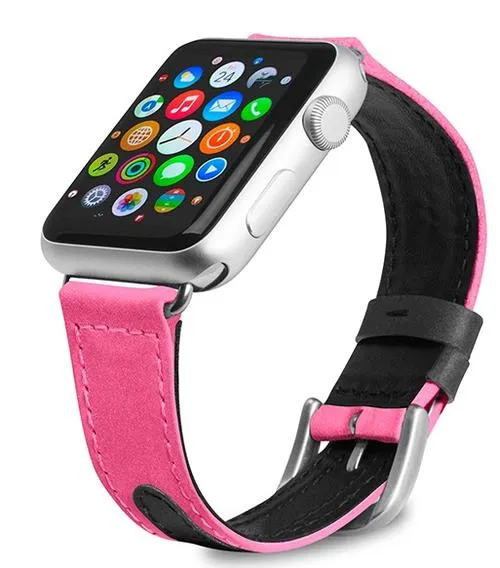 [WB-A13-42-R05] Evutec Apple Watch Band 45mm/44mm/42mm/Ultra Reflective Sport (Pink/Black)