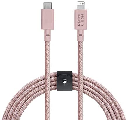 [BELT-CL-ROS-3-NP] Native Union Belt Cable XL USB-C to Lightning 3M (Rose)