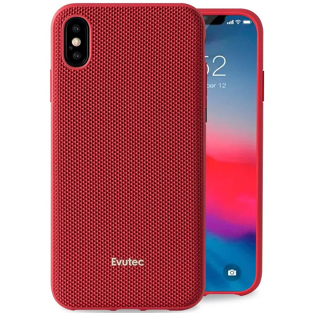 [AP-X0P-MP-B02] Evutec iPhone XS Max Ballistic Nylon Case w/Vent Mount (Red)