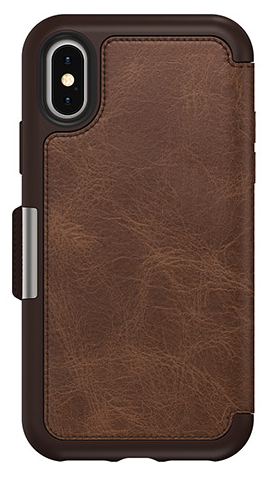 [77-57238] OtterBox iPhone X Strada Folio Case (Espresso Brown)