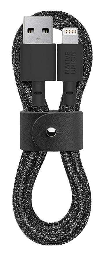 [BELT-KV-L-CS-BLK-2] Native Union Belt Cable - USB A to Lightning 1.2M (Cosmos Black)