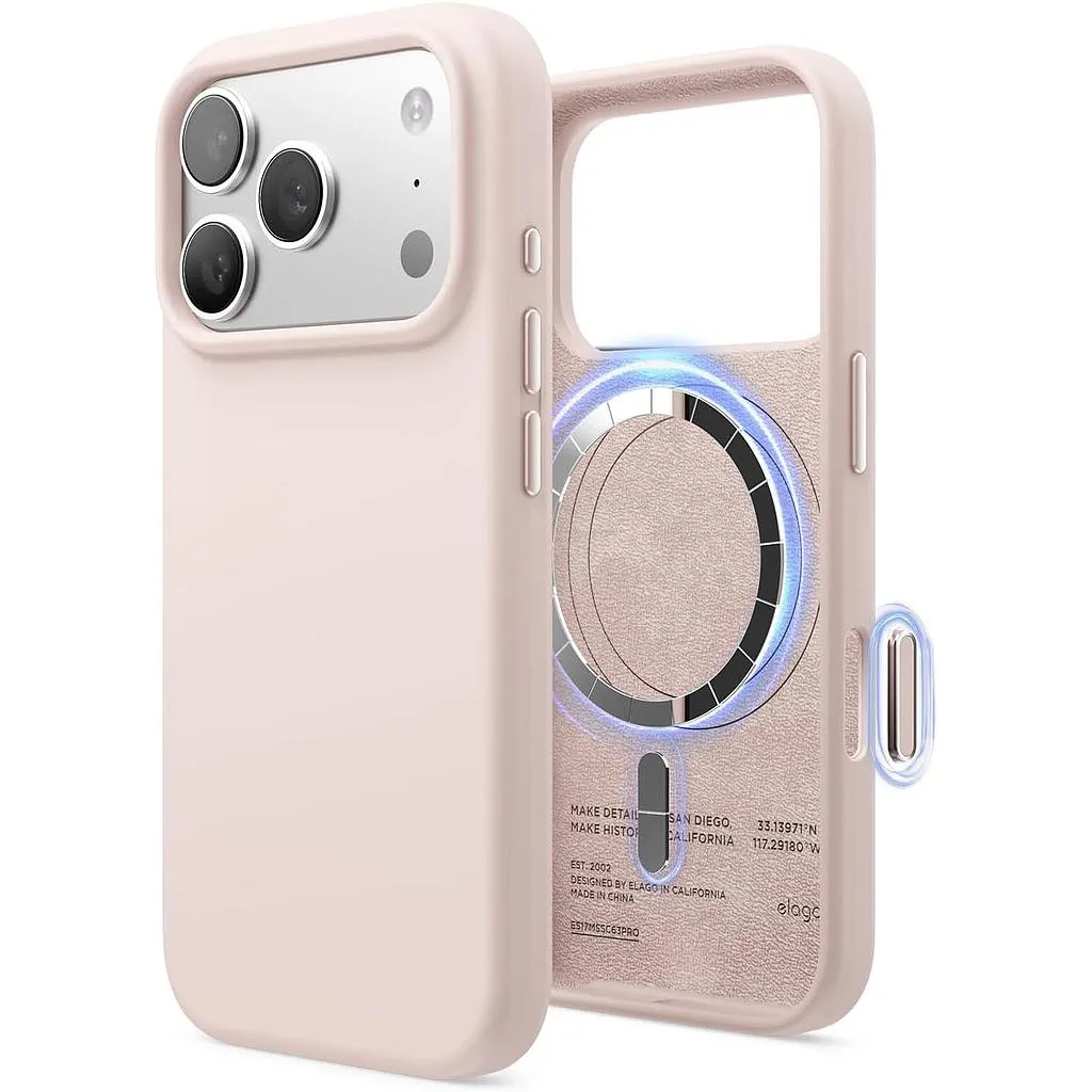 Elago iPhone 18 Pro/17 Pro Magnetic Silicone Case (Camera Control Key Included)