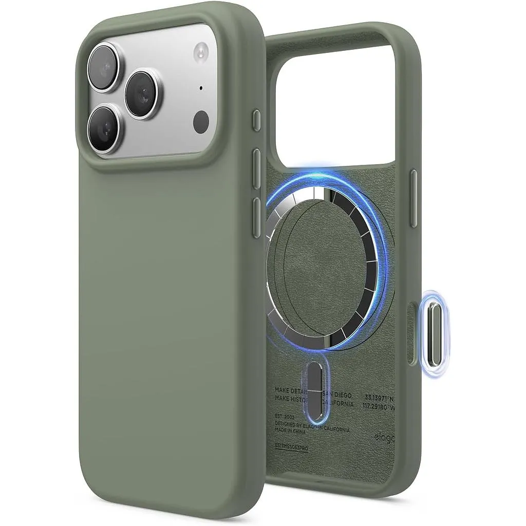 Elago iPhone 18 Pro/17 Pro Magnetic Silicone Case (Camera Control Key Included)