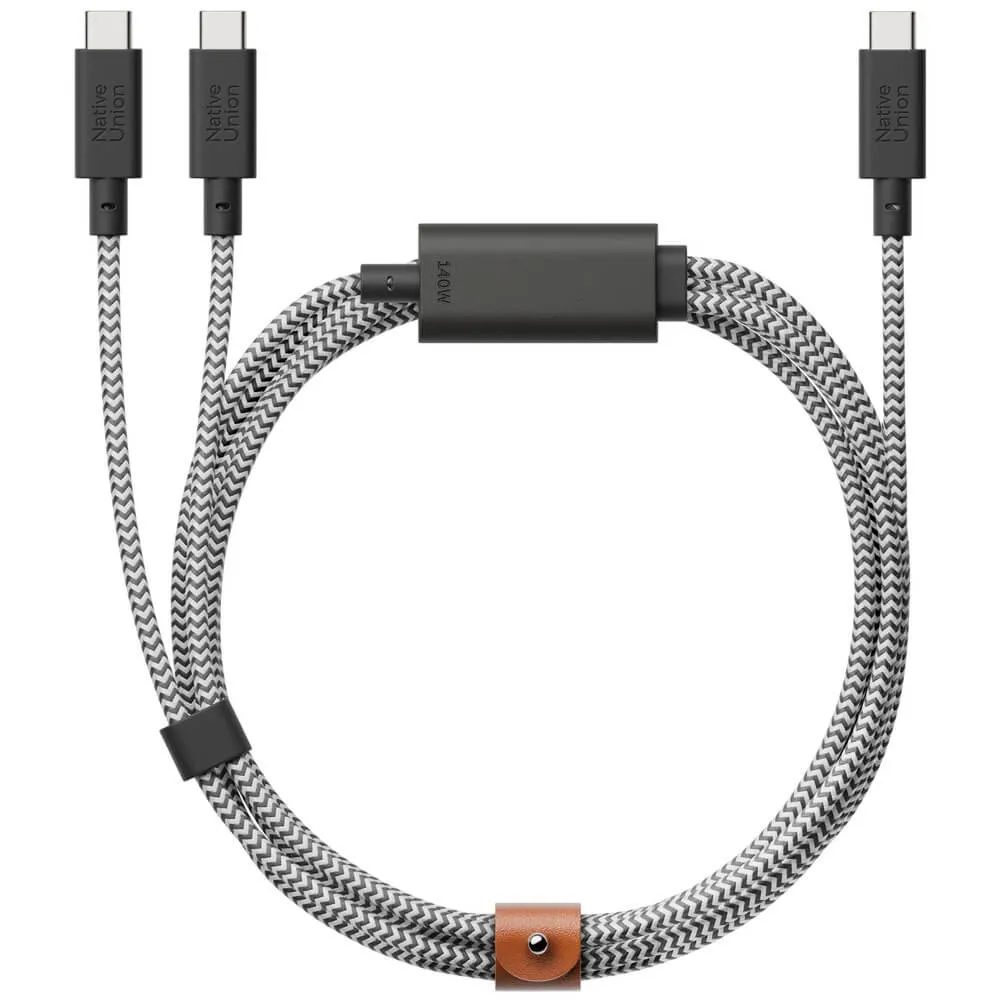 [BELT-C-2C-ZEB] Native Union Belt Cable C TO 2C - 2M 140W (Zebra)