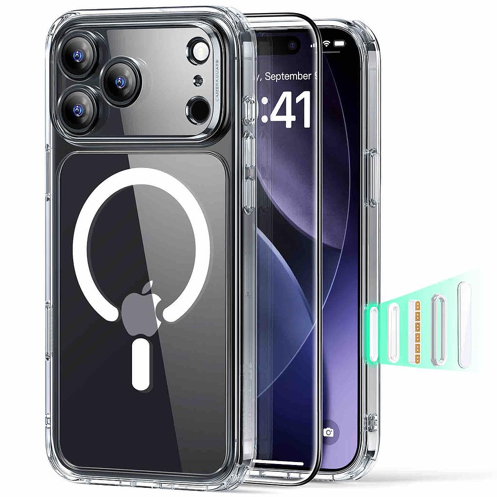 [1A892001] ESR iPhone 18 Pro Max / 17 Pro Max Halolock Classic Hybrid (Camera Control Button)+ Screen Protector Set (Clear)