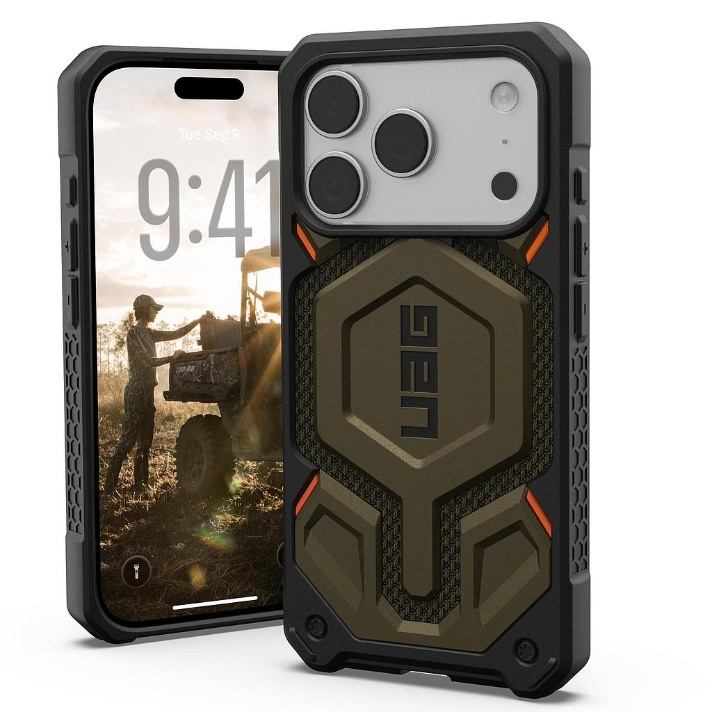 [11451311397B] UAG iPhone 18 Pro/17 Pro Monarch Pro Kevlar Magsafe Case (Kevlar Element Green)