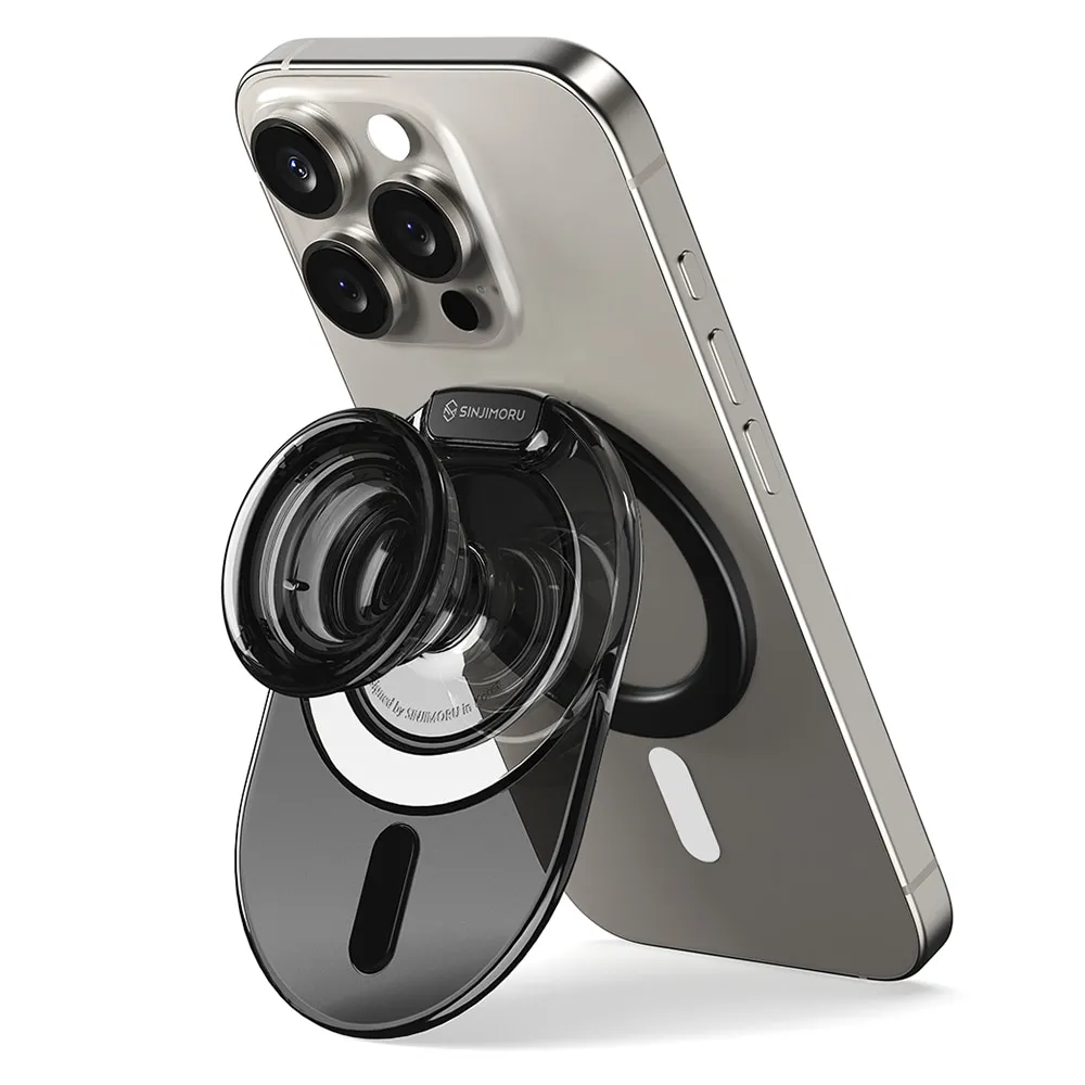 [SMA-TIPI-STAN-BK] Sinjimoru M-Tipi Tok Stand Magsafe (Clear Black)