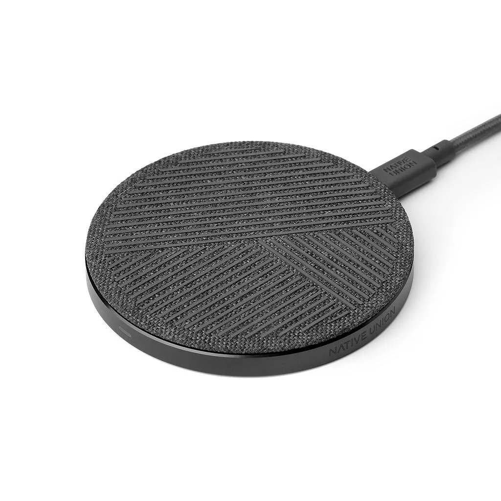 [DROP-GRY-FB-V2-OP] Native Union Drop Wireless Charger Fabric V2 - (Online Packaging) (Slate)