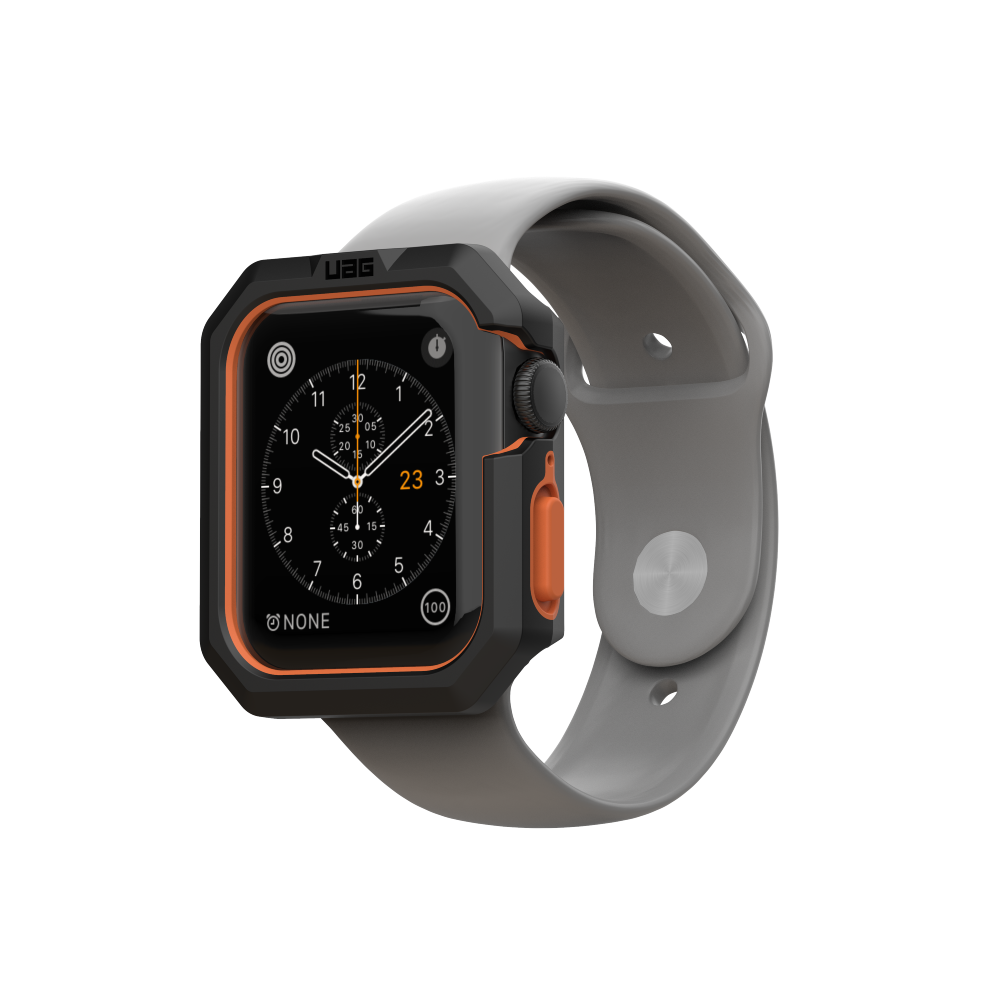 [1A148D114097- OP] UAG Apple Watch 44mm Series 4/5/6/SE/SE2 Civilian Case - (Online Packaging) (Black/Orange)