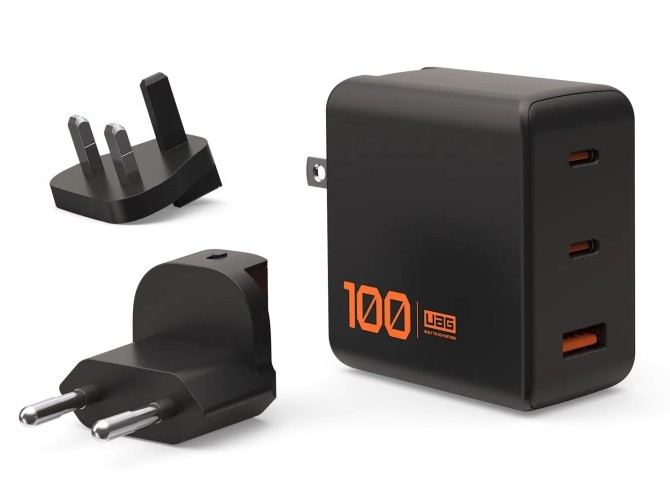 [9B443811V4040] UAG Wall Charger SRGE 100W 3Port WW Black