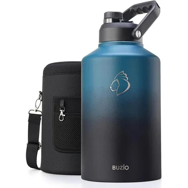 [X004LG8HFF] Buzio Rock Series Insulated 1.5 Gallon Jug with Spout Lid and Sleeve 5.8L (Indigo Crush)