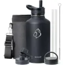 Buzio Trio Series Water Bottle with 3 Lids and Sleev 1.9L