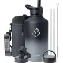 Buzio Trio Series Water Bottle with 3 Lids and Sleev 1.9L