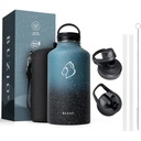 Buzio Trio Series Water Bottle with 3 Lids and Sleev 1.9L