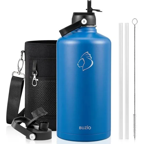 Buzio Duet Series Gallon Bottle with 2 Lids and Sleeve 3.8L