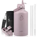 Buzio Duet Series Water Bottle with 2 Lids and Sleeve 1.9L