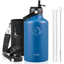 Buzio Duet Series Water Bottle with 2 Lids and Sleeve 1.9L