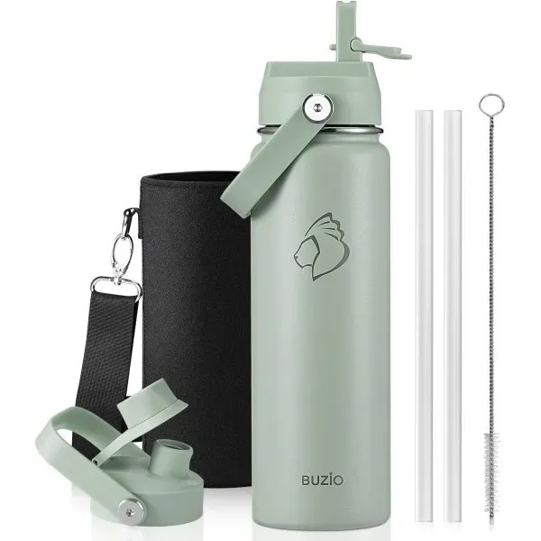 Buzio Duet Series Water Bottle with 2 Lids and Sleeve 700ML