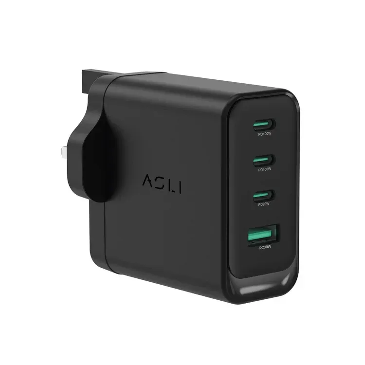 [TH100B] Asli Global ThunderVolt Surge 100W Power Delivery GAN 4 USB Wall Charger