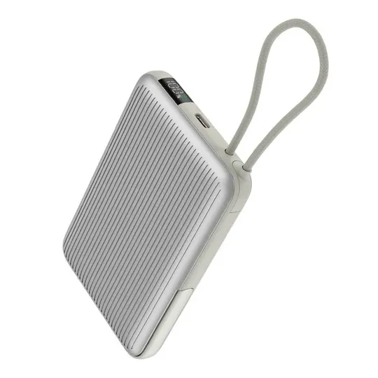 [NM10W] Lzel Magsafe Power Bank Neurode Mag 10000mAh PD 20W Built-in-Cable (Silver)