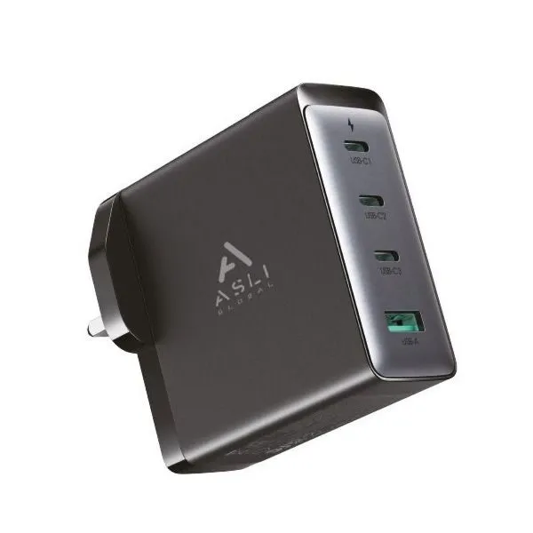 [HC-140B] Asli Thundervolt Home Charger With 3 USB-C & 1 USB 140W