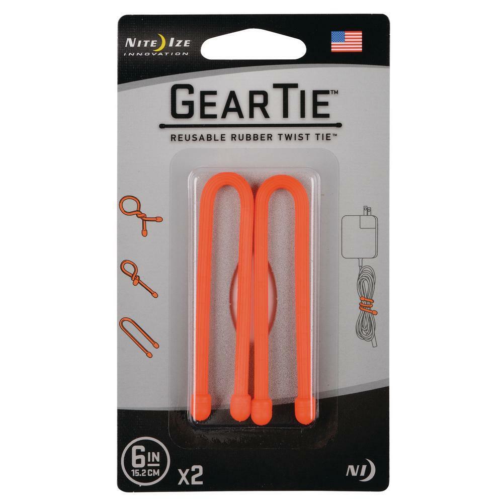 [GT6-2PK-31] NiteIze Gear Tie® Reusable Rubber Twist Tie