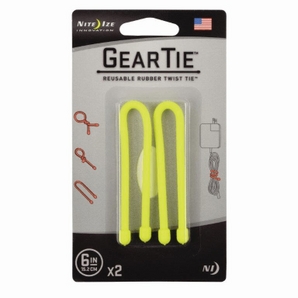 [GT6-2PK-33] NiteIze Gear Tie® Reusable Rubber Twist Tie