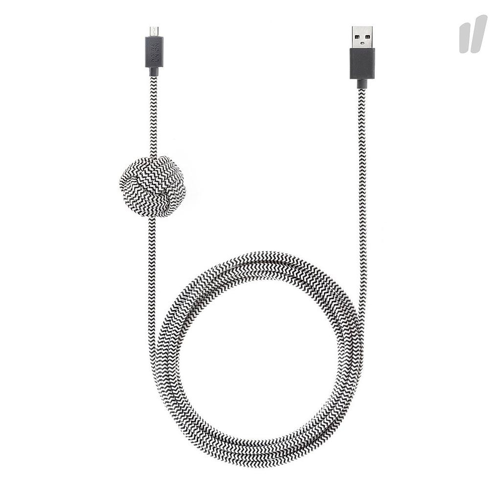 [NCABLE-MUSB-ZEB] Native Union Night Cable-MUSB-Zebra