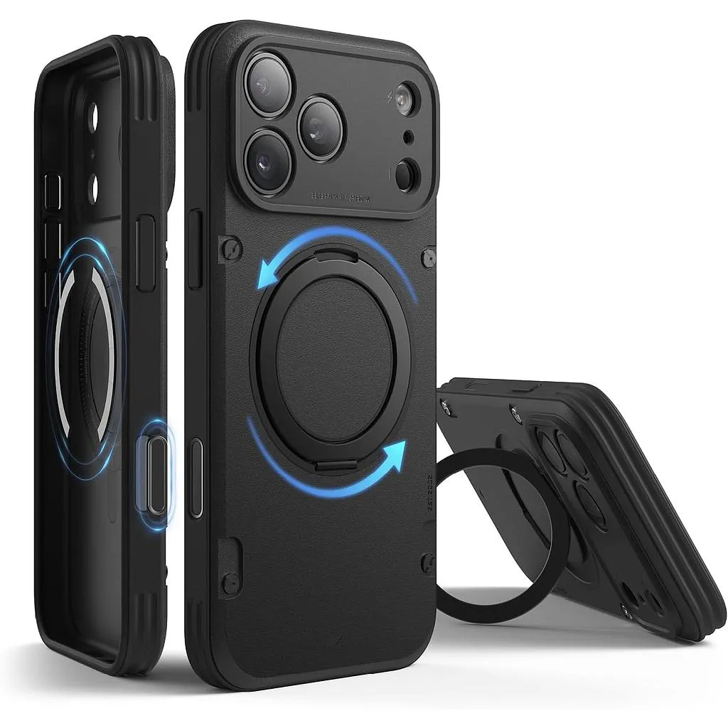 [ES17MSAMST69PRO-BK] Elago iPhone 18 Pro Max/17 Pro Max Magnetic Armor Ring Stand Case (Capture Key Included & Full Camera Cover)