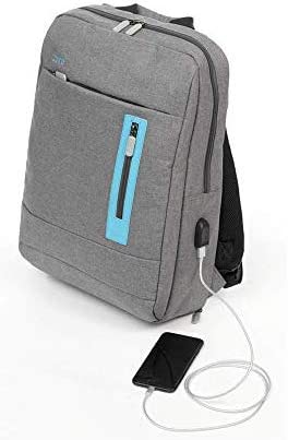 [JUSAB18] Juku Backpack for up to 15.6 in. laptop - Integrated External Charging Port & Cable - Grey Polyester