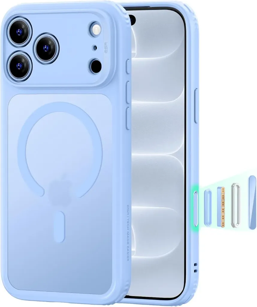 [1A863023] ESR iPhone 18 Pro / 17 Pro Classic Hybrid Magnetic Case (Camera Control) (Frosted Light Blue)