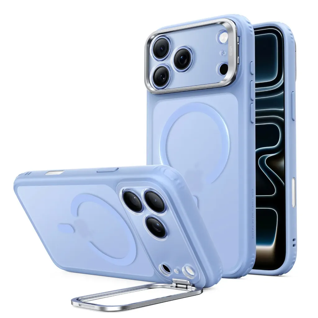 [1A910006] ESR iPhone 18 Pro Max / 17 Pro Max Classic Hybrid Magnetic Case (Camera Control,Stash Stand) (Frosted Light Blue)