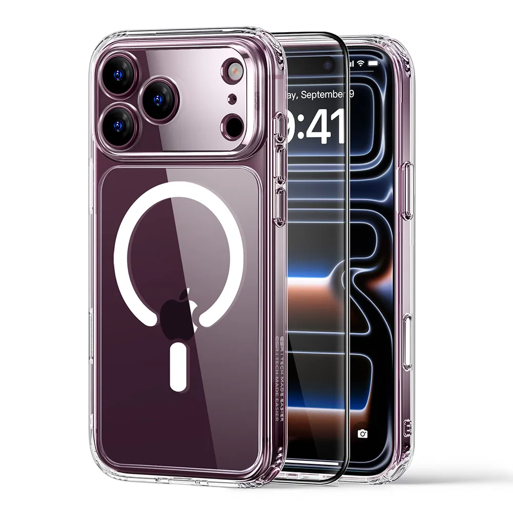 [1A005001] ESR iPhone 18 Pro Max / 17 Pro Max Classic Hybrid Magnetic Case (Camera Control) + Screen Protector Set (Clear)