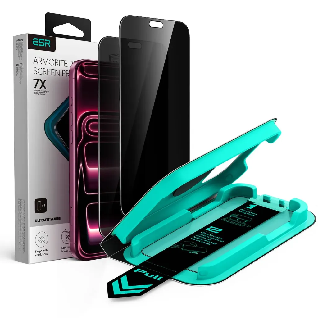 [1D98401] ESR Armorite (UltraFit Tray) Privacy iPhone 18 Pro Max Screen Protector,2 Pack