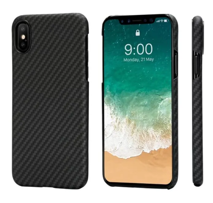 [KI8001X] Pitaka iPhone XS Aramid Case - Karbon