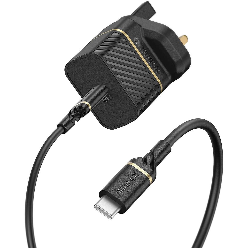 [78-52717] OtterBox UK Wall Charger Bundle USB C 18W USB-PD + Cable USB C-C 1M
