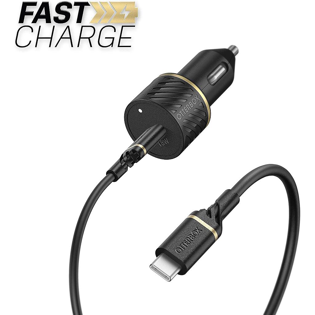 [78-52543] OtterBox Car Charger Bundle USB C 18W USB-PD + USB C-C Cable 1M
