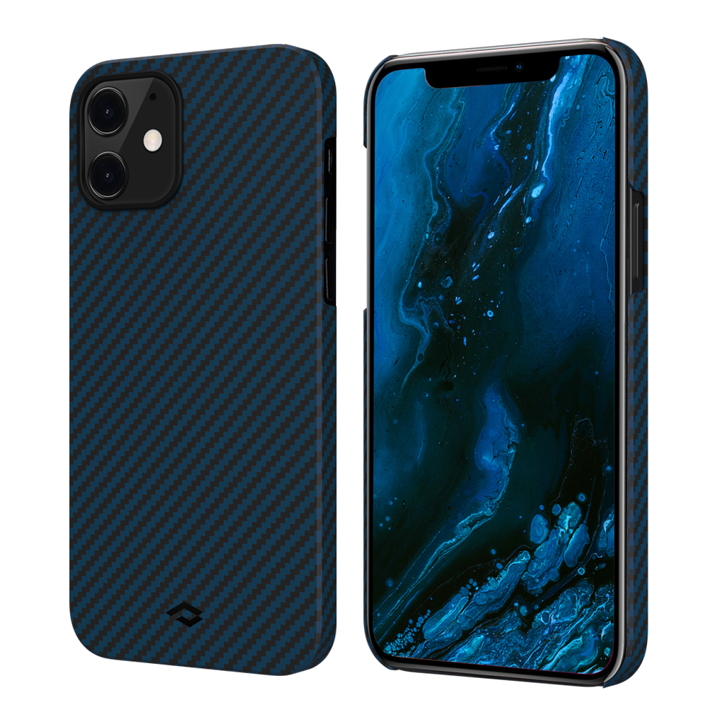[KI1208M] Pitaka iPhone 12 MagEZ Case - Blue Karbon