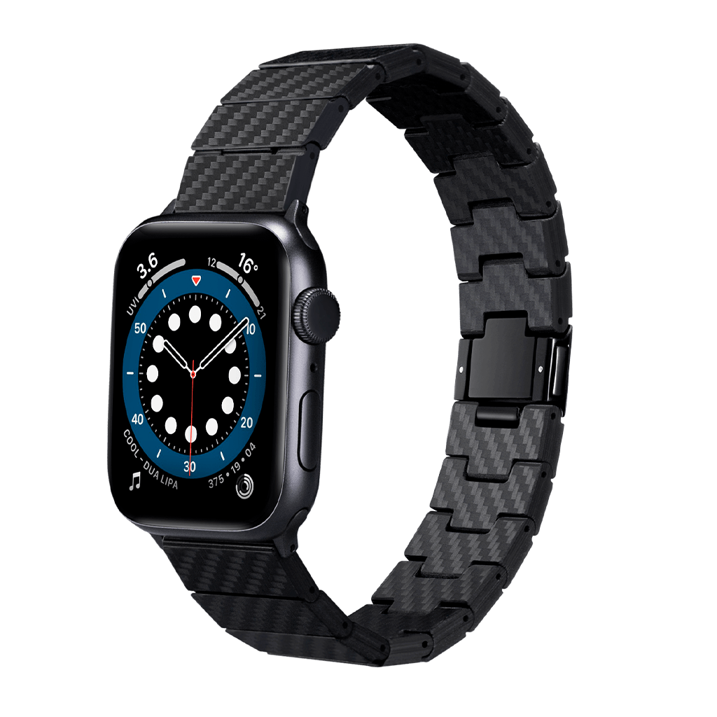 [AWB1003] Pitaka Apple Watch 42/44/45mm/Ultra Modern Karbon Link Bracelet Band - Carbon Fiber