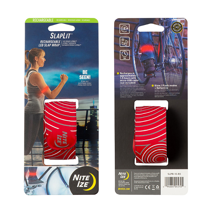 [SLPR-10-R3] NiteIze SlapLit™ Rechargeable LED Slap Wrap - Red/Red LED