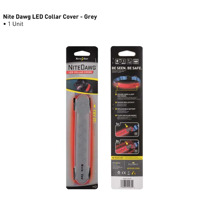 [NDCC-03-09] NiteIze Nite Dawg LED Collar Cover Grey