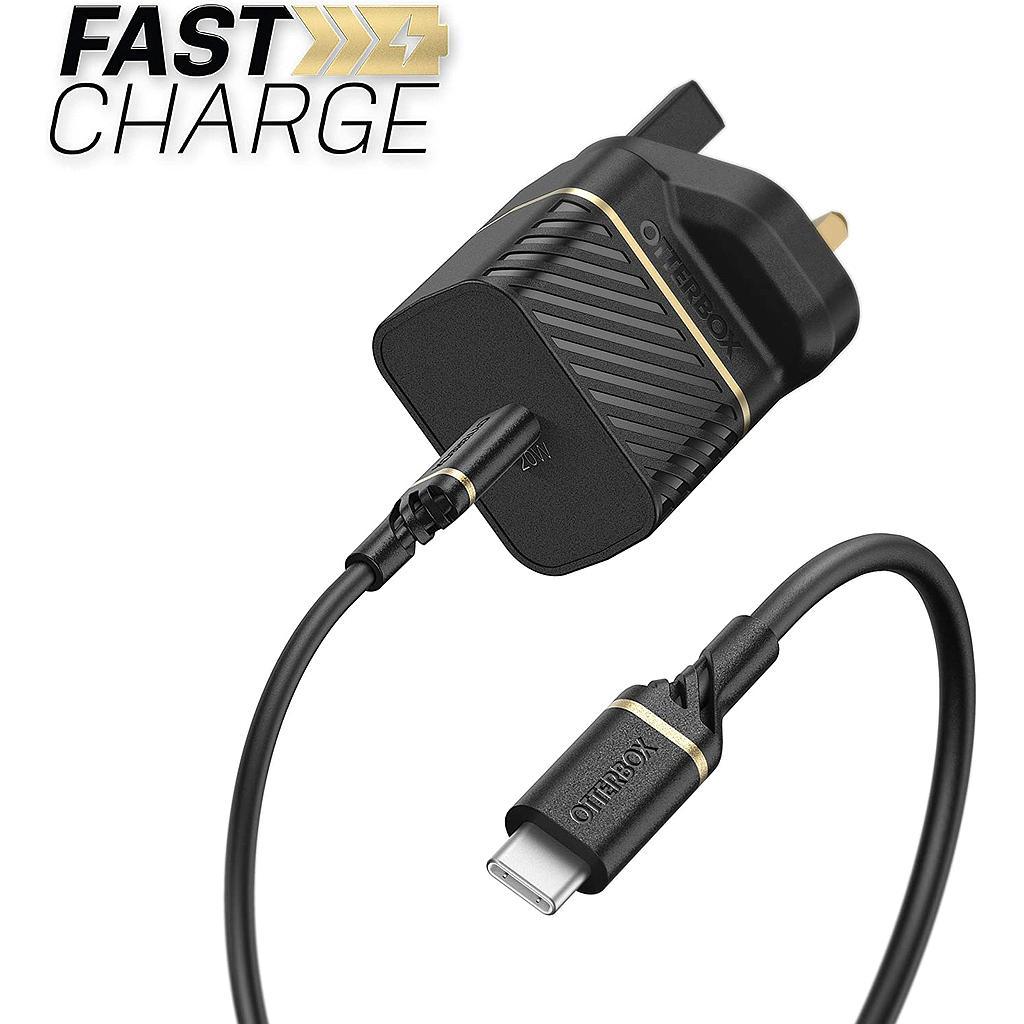 [78-80481] OtterBox UK Wall Charger 20W - 1X USB-C 20W USB-PD + USB C-C Cable 1m