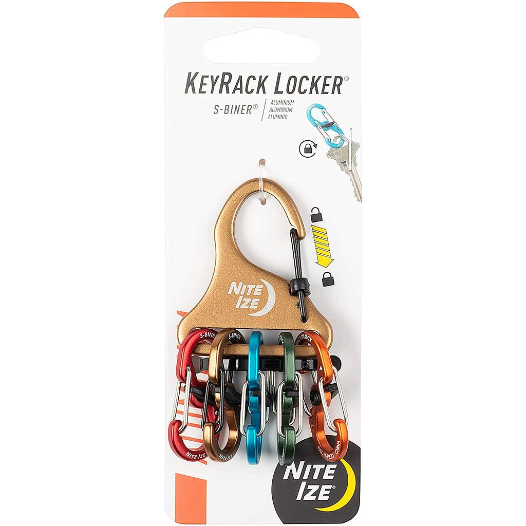 [KLKA-29BG-R6] NiteIze KeyRack Locker® S-Biner® Aluminum - Assorted