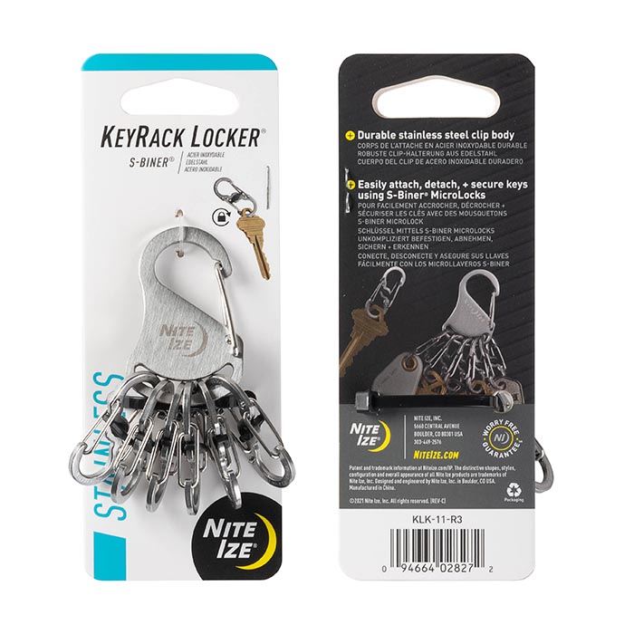 [KLK-11-R3] NiteIze KeyRack Locker® Steel - S-Biner®