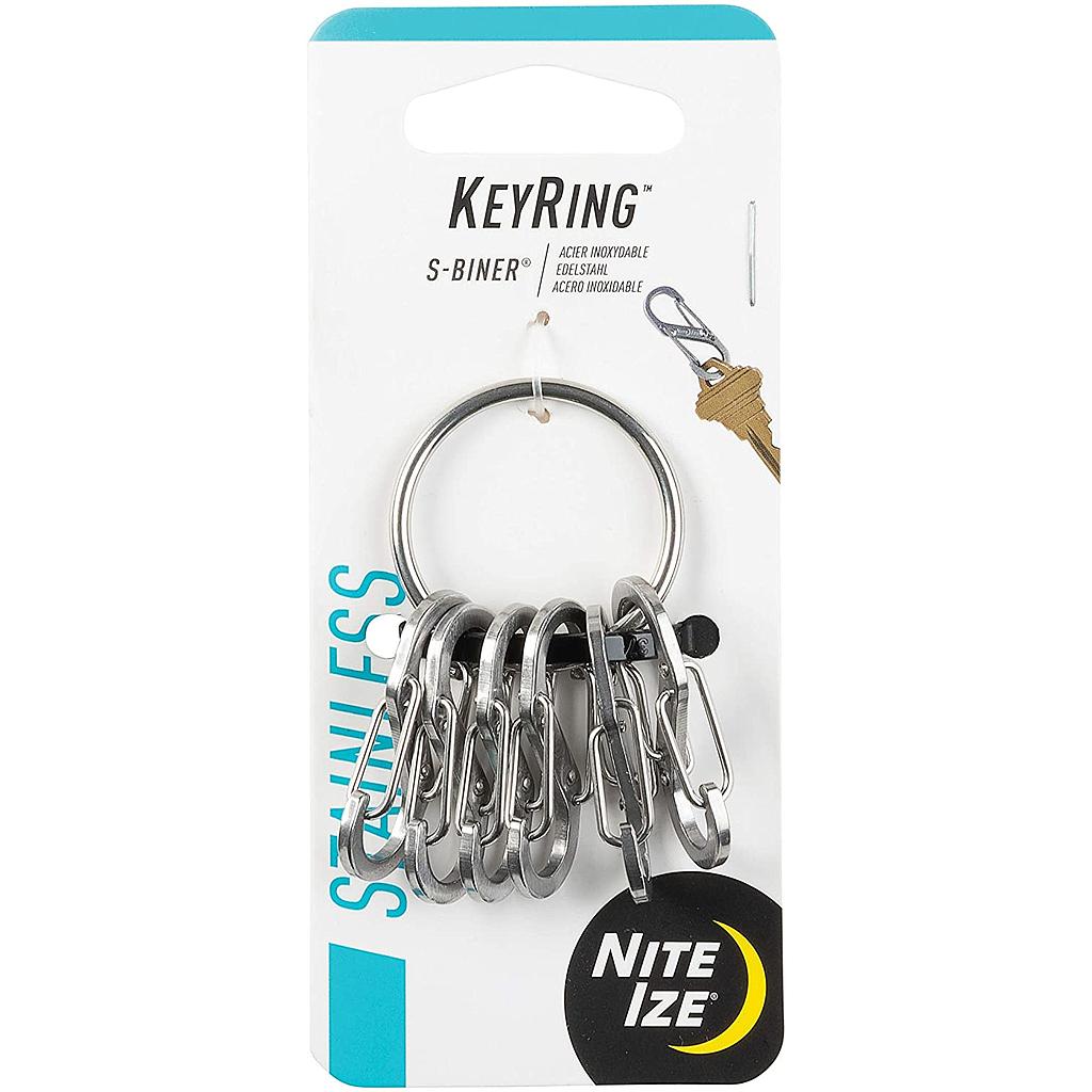 [KRGS-11-R3] NiteIze KeyRing Steel S-Biner®