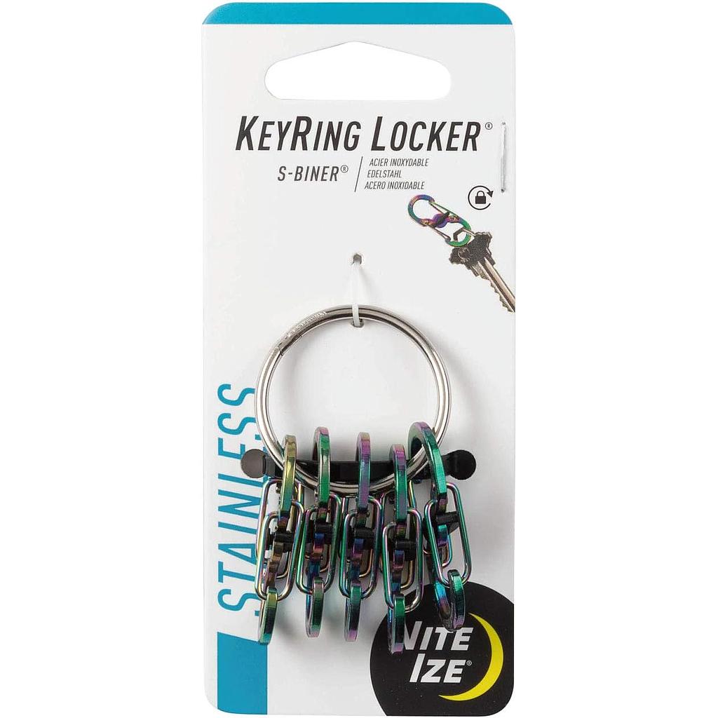 [KRGSM-07-R3] NiteIze KeyRing Locker™ S-Biner® Stainless Steel - Spectrum