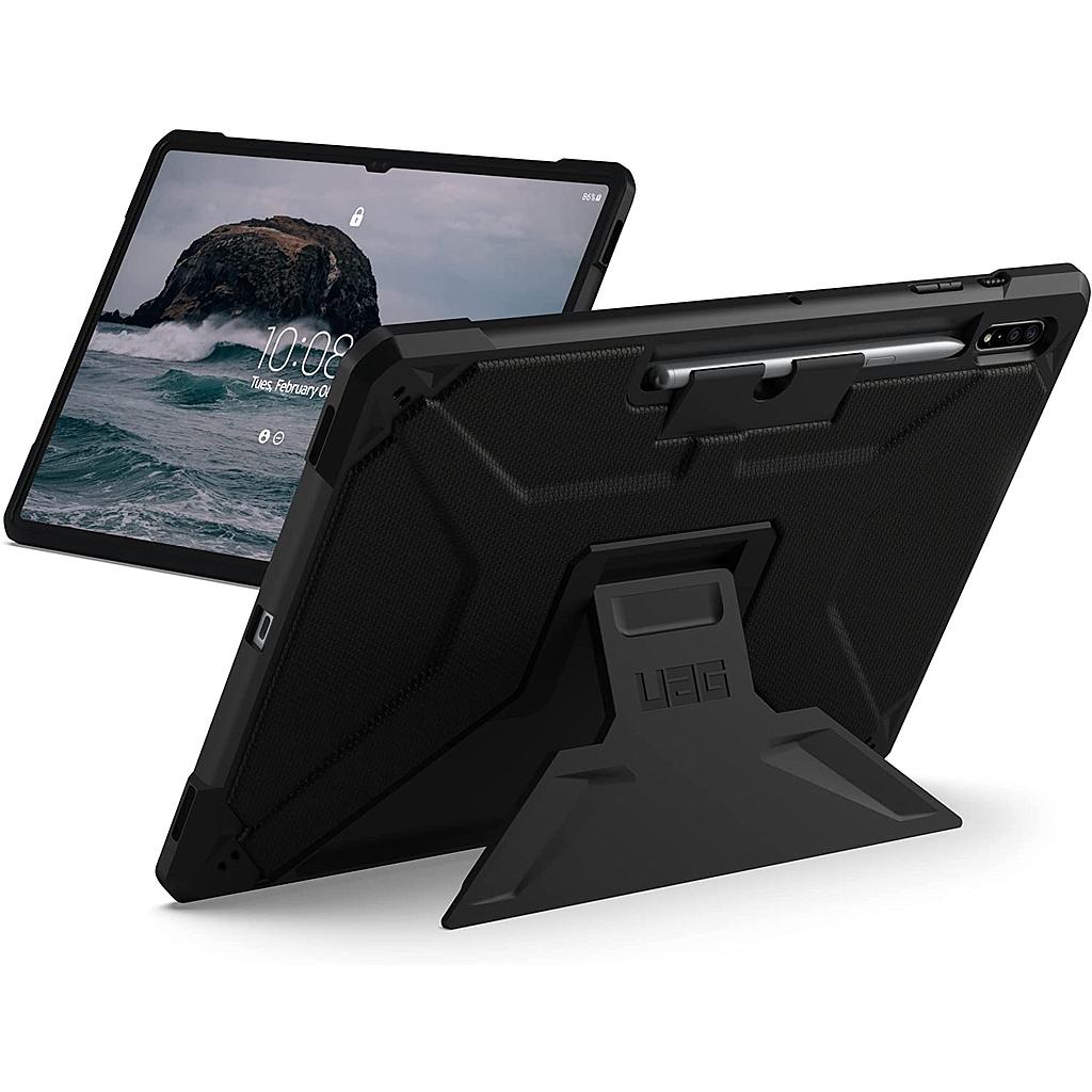 [224000114040] UAG Samsung Tab S8 Ultra 14.6” - Metropolis w/ Kickstand - Black