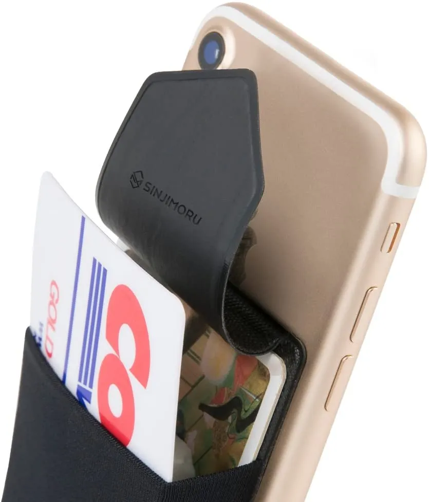 [SPH-FLAP-BK2-US] Sinjimoru Sinji Pouch Flap Secure Card Holder for back of phone